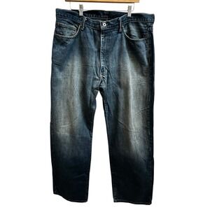 Polo‎ Ralph Lauren Fillmore Jeans Mens 38x34 Baggy Distressed Dark Denim VTG